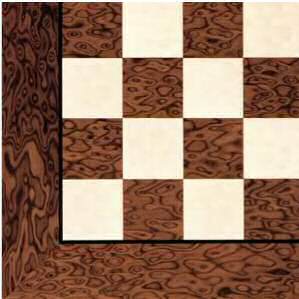 Brown Burl Gloss Chessboard 55mm REDUCED TO CLEAR