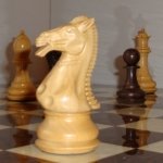 Carneige Chess Set Rosewood & Burl Gloss Board